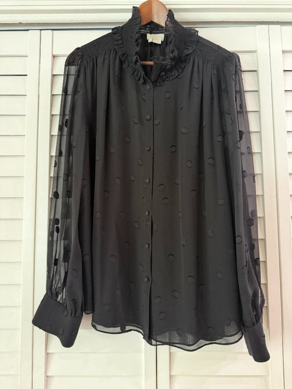 Kate Spade New York Bakery Dot Devore Top Women's - Size XL